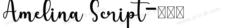 Amelina Script字体转换